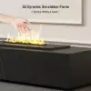 200 cm Modern Sintered Stone LED Flame Humidifier TV Stand with 2 Drawers – AUD-H1780