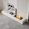 200 cm Modern Sintered Stone LED Flame Humidifier TV Stand with 2 Drawers – AUD-H1781