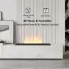 200 cm Modern Sintered Stone LED Flame Humidifier TV Stand with 2 Drawers – AUD-H1781