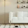 Axial 2007 mm Boucle Fluted Sofa with Silver Legs & Pillows