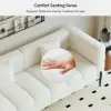 Axial 2007 mm Boucle Fluted Sofa with Silver Legs & Pillows