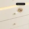 Picture of Modern 120 cm Tempered Glass Top 8-Drawer White Dresser with LED and Jewelry Trays