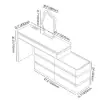 Lumio White Rotating Lighted Makeup Vanity with Charging Station & Mirror