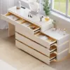 Lumio White Rotating Lighted Makeup Vanity with Charging Station & Mirror