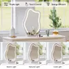Lumio White Rotating Lighted Makeup Vanity with Charging Station & Mirror