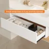 150 cm Modern Floating Bathroom Vanity Set With Single Basin Wall-Mount White & Natural