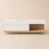 150 cm Modern Floating Bathroom Vanity Set With Single Basin Wall-Mount White & Natural