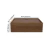 Walnut Queen Size Wood Platform Bed with Headboard and Floating Smart Nightstands