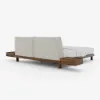 Walnut Queen Size Wood Platform Bed with Headboard and Floating Smart Nightstands