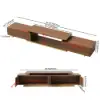 Mordel Glossy Walnut Extendable TV Stand & Coffee Table Set