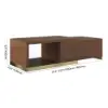 Mordel Glossy Walnut Extendable TV Stand & Coffee Table Set