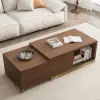 Mordel Glossy Walnut Extendable TV Stand & Coffee Table Set