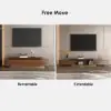 Mordel Glossy Walnut Extendable TV Stand & Coffee Table Set
