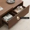Mordel Glossy Walnut Extendable TV Stand & Coffee Table Set