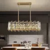 Clyvra 80 cm Modern Crystal Glod Ceiling Lights with Adjustable Height and Brightness