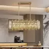 Clyvra 80 cm Modern Crystal Glod Ceiling Lights with Adjustable Height and Brightness