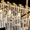 Clyvra 80 cm Modern Crystal Glod Ceiling Lights with Adjustable Height and Brightness