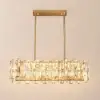 Clyvra 80 cm Modern Crystal Glod Ceiling Lights with Adjustable Height and Brightness