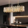 Clyvra 100 cm Modern Crystal Glod Ceiling Lights with Adjustable Height and Brightness