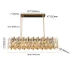 Clyvra 100 cm Modern Crystal Glod Ceiling Lights with Adjustable Height and Brightness