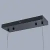 LED Linear Kitchen Island Light – 6-Light Dimmable Black Fixture with Glass Globe Shades
