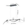 LED Linear Kitchen Island Light – 4-Light Dimmable Black Fixture with Glass Globe Shades