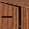 Lineva 200 cm Walnut Solid Wood Fluted TV Stand