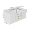 Aro 120 cm Floating Single Bathroom Vanity with Sink, Sintered Stone Top
