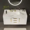 Aro 120 cm Floating Single Bathroom Vanity with Sink, Sintered Stone Top