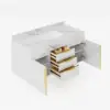 Aro 120 cm Floating Single Bathroom Vanity with Sink, Sintered Stone Top