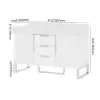 Aro 47" Freestanding Double Bathroom Vanity with Sink, Sintered Stone Top – White