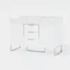Aro 47" Freestanding Double Bathroom Vanity with Sink, Sintered Stone Top – White
