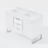 Aro 47" Freestanding Double Bathroom Vanity with Sink, Sintered Stone Top – White