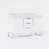 Aro 47" Freestanding Double Bathroom Vanity with Sink, Sintered Stone Top – White