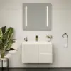 Bathroom Vanity Set 80 cm Modern Warm White LED Floating Bathroom Vanity with Sink