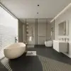 Bathroom Vanity Set 80 cm Modern Warm White LED Floating Bathroom Vanity with Sink