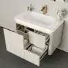 Bathroom Vanity Set 80 cm Modern Warm White LED Floating Bathroom Vanity with Sink