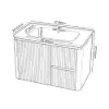 Bathroom Vanity Set 80 cm Modern Warm White LED Floating Bathroom Vanity with Sink