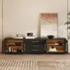 Arune 200 cm Arched Glass Doors TV Unit with Storage and LED