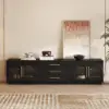 Arune 200 cm Arched Glass Doors TV Unit with Storage and LED
