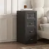 400mm Black 4-Drawers Bathroom Cabinet with Wall-mounted or Floor-standing