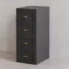 400mm Black 4-Drawers Bathroom Cabinet with Wall-mounted or Floor-standing