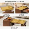 1250mm Lift-Top Extendable Coffee Table with Drawers & Storage Multifunction Table