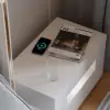 711 mm Wide Smart Bedside Table with Charging Station & Light