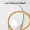 900mm Art Deco Wall Hanging with Mirror – White & Gold, Radiant Design