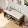 1010mm Wood Shoe Storage Entryway Bench Leather Upholstered – AUD-H1819