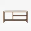 1010mm Wood Shoe Storage Entryway Bench Leather Upholstered – AUD-H1819