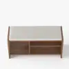 1010mm Wood Shoe Storage Entryway Bench Leather Upholstered – AUD-H1819