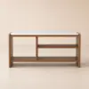 1010mm Wood Shoe Storage Entryway Bench Leather Upholstered – AUD-H1819