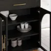 Arune 160 cm Modern Sideboard Wooden Buffet with Storage & Light